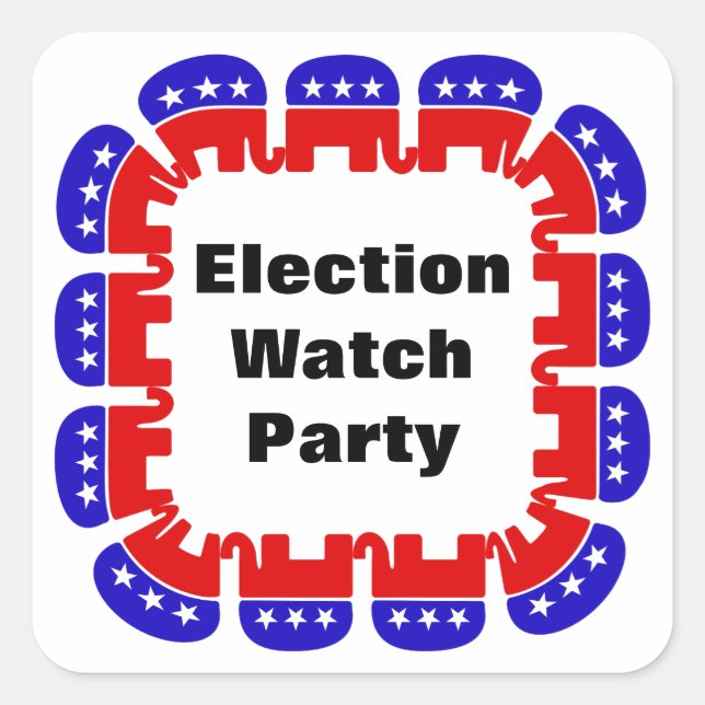 Adesivo Quadrado Partido Republicano do Observatório Eleitoral (Frente)