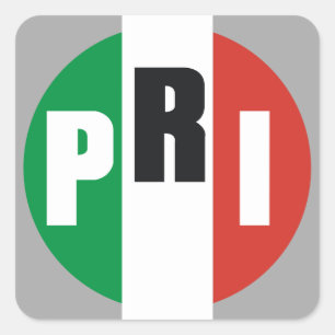 Adesivo Quadrado Partido Revolucionario Institucional