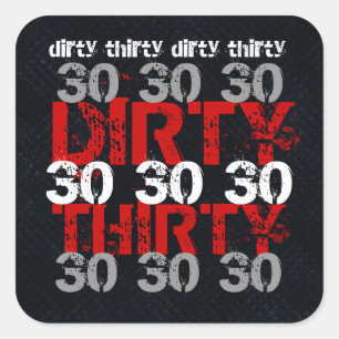 Adesivo Quadrado Partido vermelho de prata preto sujo Ver 2 de