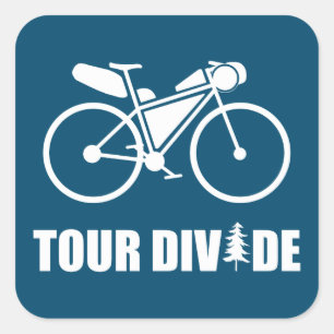 Adesivo Quadrado Partilha Bikepacking da excursão