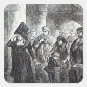 Adesivo Quadrado Partir-se da rainha Elizabeth Wydville e ela