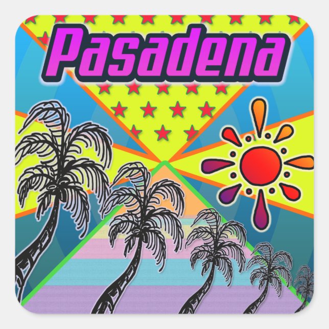 Adesivo Quadrado Pasadena Freedom Sticker (Frente)