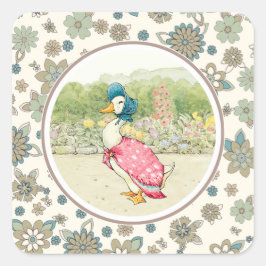Adesivo Quadrado Páscoa Vintage Duck