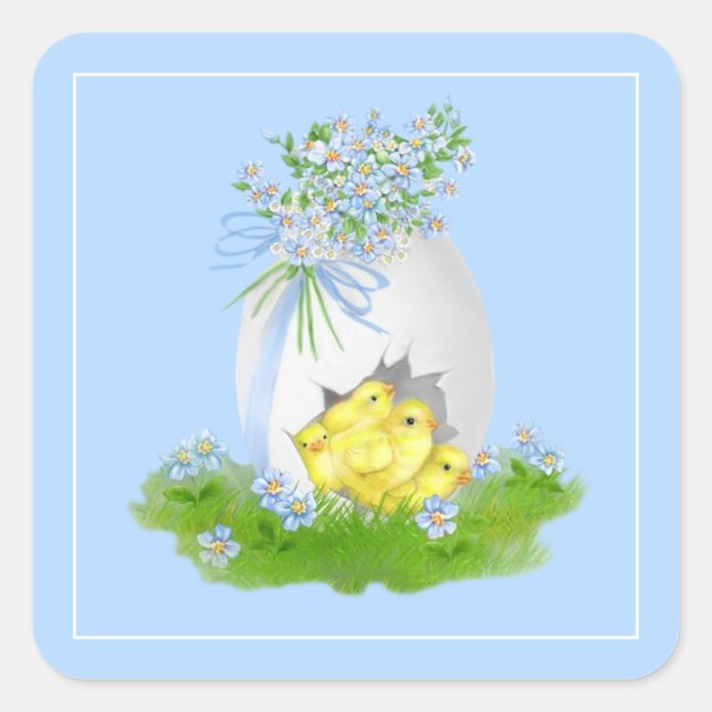 Adesivo Quadrado Páscoas (Frente)