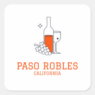 Adesivo Quadrado Paso Robles - Califórnia