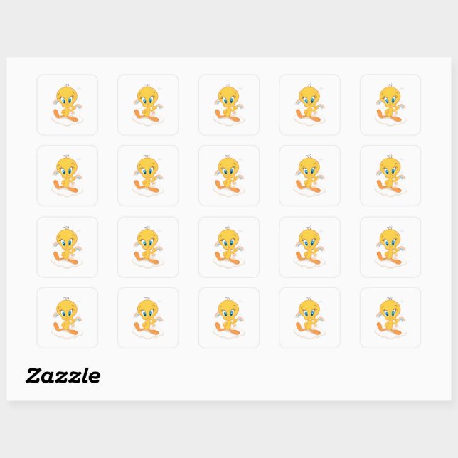 Adesivo Quadrado Passarinho Tweety (Folha)