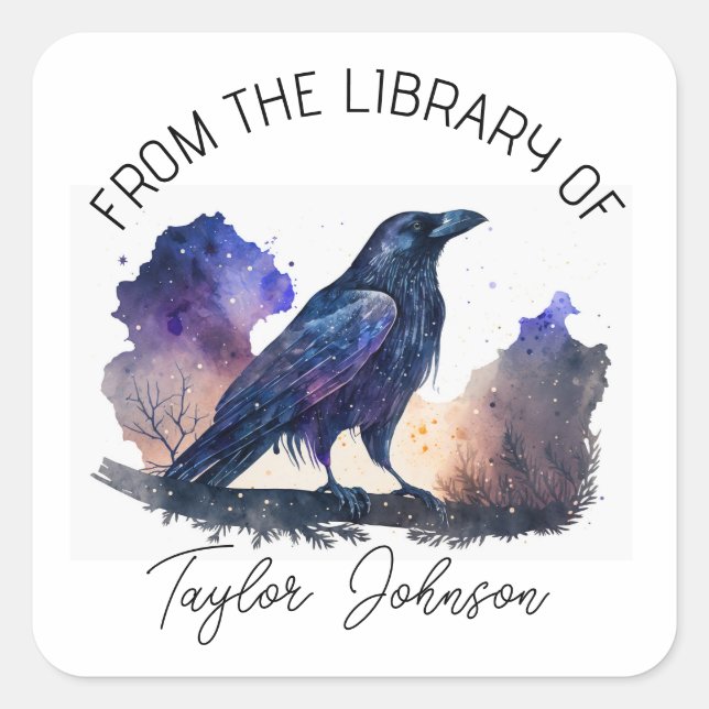 Adesivo Quadrado Pássaro-do-mato-celestial (Frente)