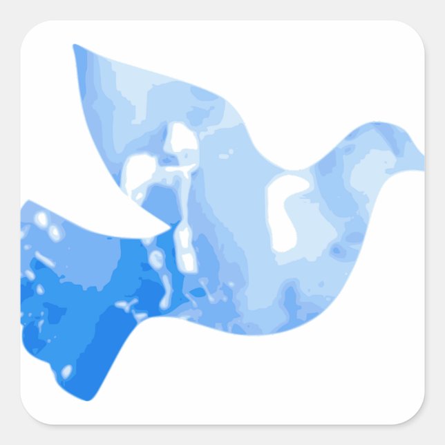 Adesivo Quadrado Pássaro Square Sticker (Frente)