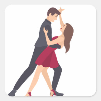 Adesivo Quadrado "Pássaros do Amor"