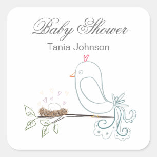 Adesivo Quadrado Pássaros e coletes