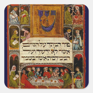 Adesivo Quadrado Passover Haggadah