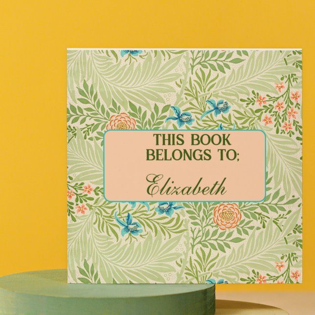 Adesivo Quadrado Pasta floral de vindima (Criador carregado)