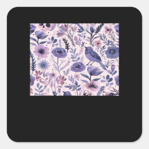 Adesivo Quadrado Pastel Pattern - Whimsigoth Cottagecore