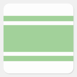 Adesivo Quadrado Pastel Sage Green Racing em Branco