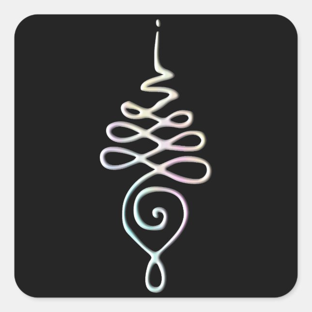 Adesivo Quadrado Pastel Unalome  (Frente)