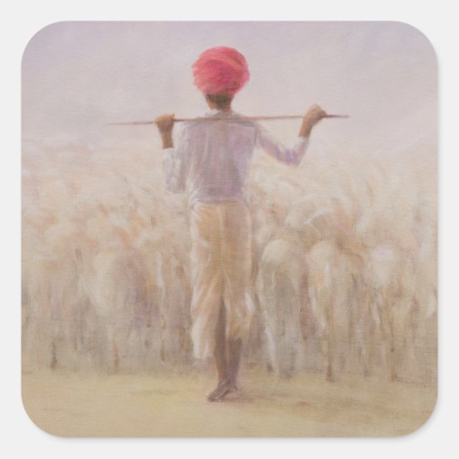 Adesivo Quadrado Pastor e bando (Frente)