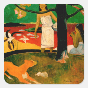 Adesivo Quadrado Pastorales Tahitiennes por Paul Gauguin
