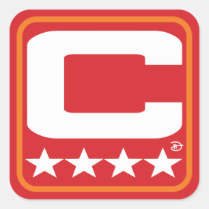 Adesivo Quadrado Patch Champion - TB Red Sticker