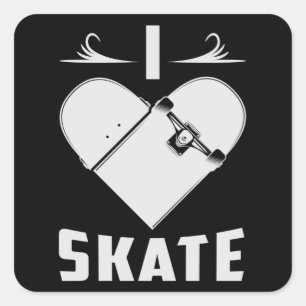 Adesivo Quadrado Patinador de skate Kickflip Skate de skate Ideia