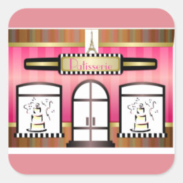 Adesivo Quadrado Patisserie Paris Eiffel Tower Sticker