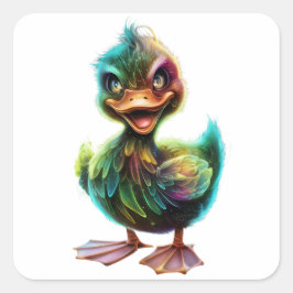 Adesivo Quadrado Pato.