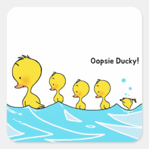 Adesivo Quadrado Pato Bobo Faz um Esparrão