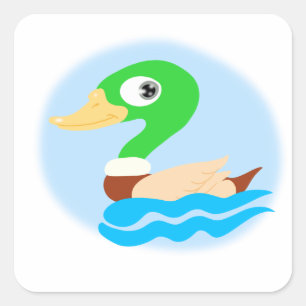 Adesivo Quadrado Pato-de-porco estilizado