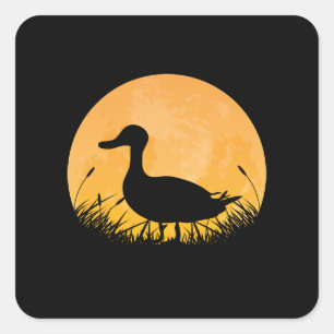 Adesivo Quadrado Pato Fácil Festa de Halloween Mallard Dipper Moon