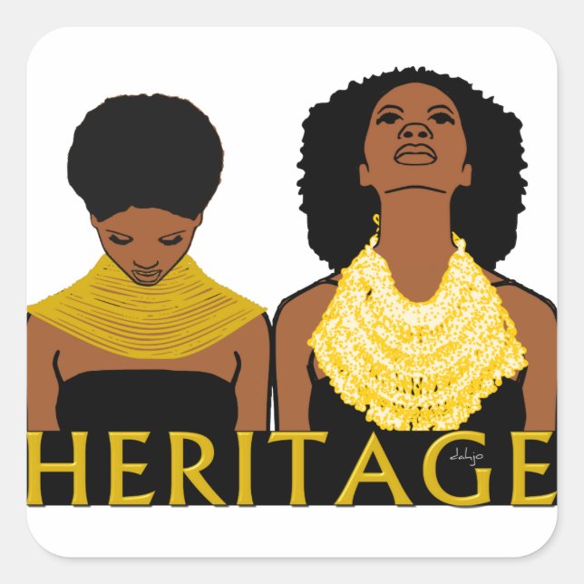 Adesivo Quadrado Patrimônio AFRICAN (Frente)