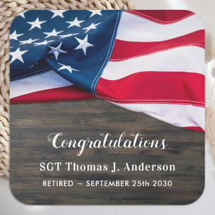 Adesivo Quadrado Patrimônio da Reforma Militar Americana de Bandei