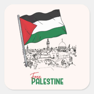Adesivo Quadrado Patrimônio e Esperança Palestinianos