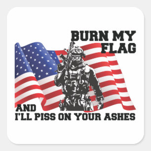 Adesivo Quadrado Patriota Americano