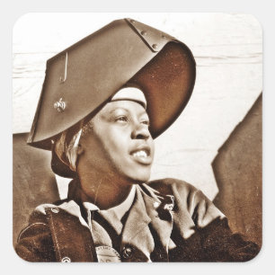 Adesivo Quadrado Patriotas das mulheres do afro-americano