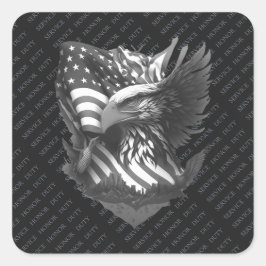 Adesivo Quadrado Patriotic Appreciation Thank You Military Veterans