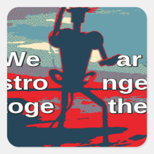 Adesivo Quadrado Patriotic USA Hope Graphic Art Impressão Design
