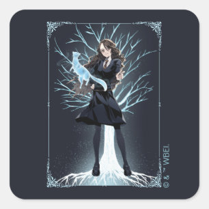 Adesivo Quadrado Patronus do Anime Hermione Granger
