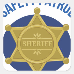 Adesivo Quadrado Patrulha da segurança