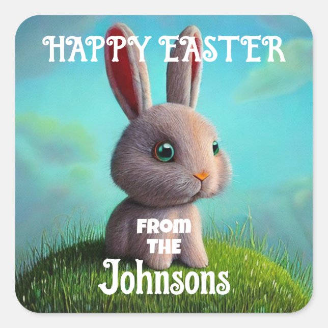 Adesivo Quadrado Pau Quadrado Bonito (Frente)