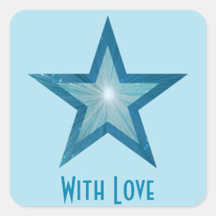 Adesivo Quadrado Pau quadrado "Com amor" da Estrela Azul