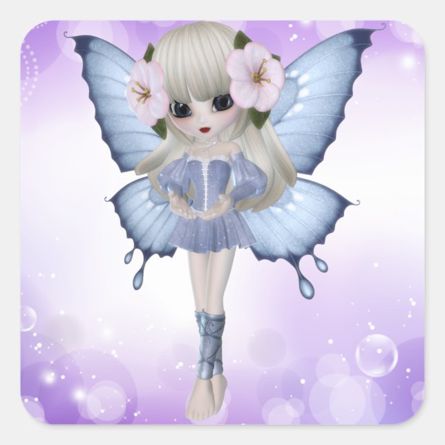 Adesivo Quadrado Pau-quadrado da princesa loira (Frente)