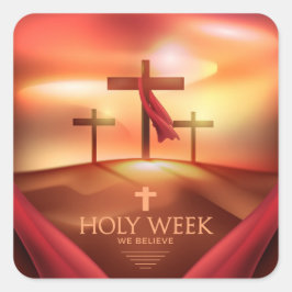 Adesivo Quadrado Pau Quadrado da Semana Santa