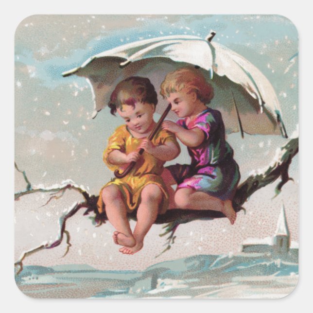 Adesivo Quadrado Pau Quadrado das Crianças do Treetop (Frente)