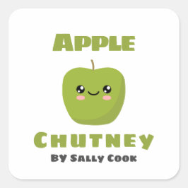 Adesivo Quadrado Pau quadrado de chutney da Apple