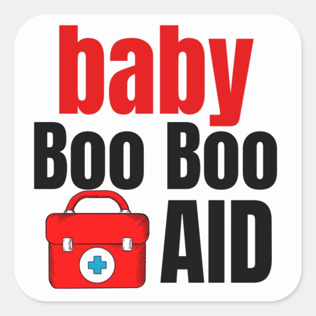 Adesivo Quadrado Pau quadrado do kit médico para bebês (Frente)