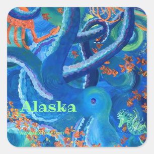 Adesivo Quadrado Pau quadrado Octopacifica _ALASKA