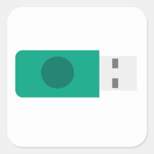 Adesivo Quadrado Pau USB