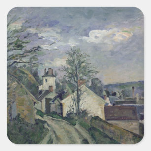 Adesivo Quadrado Paul Cezanne   a casa do doutor Gachet em Auve