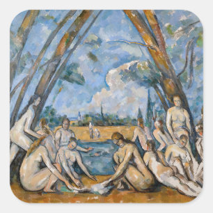 Adesivo Quadrado Paul Cezanne - As Grandes Banhistas
