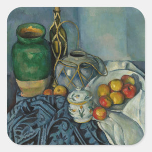 Adesivo Quadrado Paul Cezanne - Natureza Morta com Maçãs