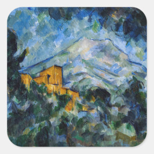 Adesivo Quadrado Paul Cezanne - Santo Mont-Victoire & Chateau Noir